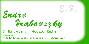 endre hrabovszky business card